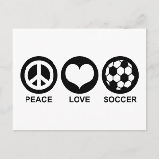 Postal Peace Love Soccer