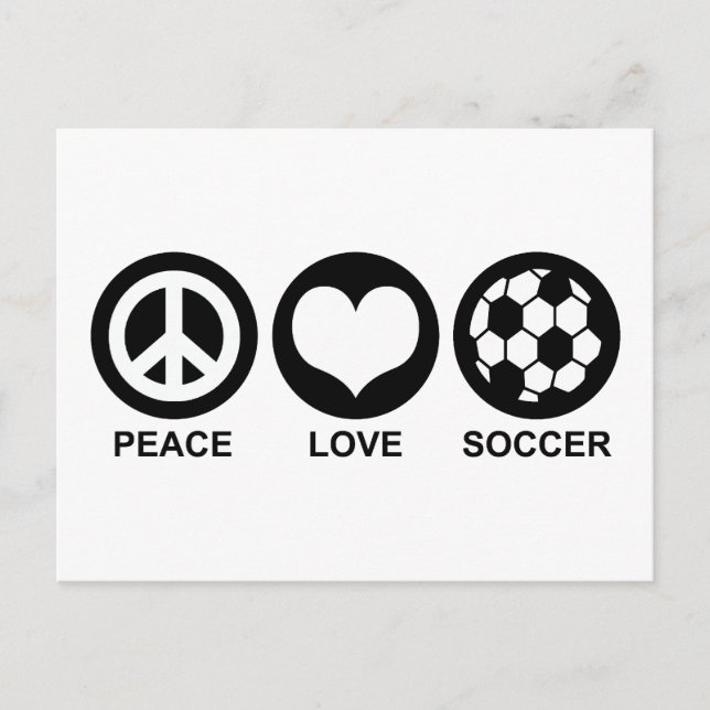 Postal Peace Love Soccer (Anverso)