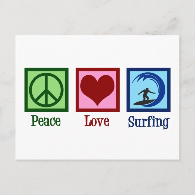 Postal Peace Love Surfing (Anverso)
