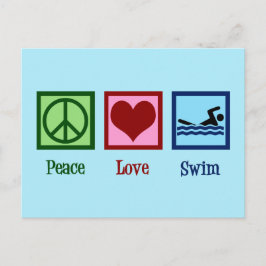 Postal Peace Love Swim