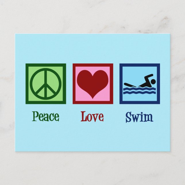 Postal Peace Love Swim (Anverso)