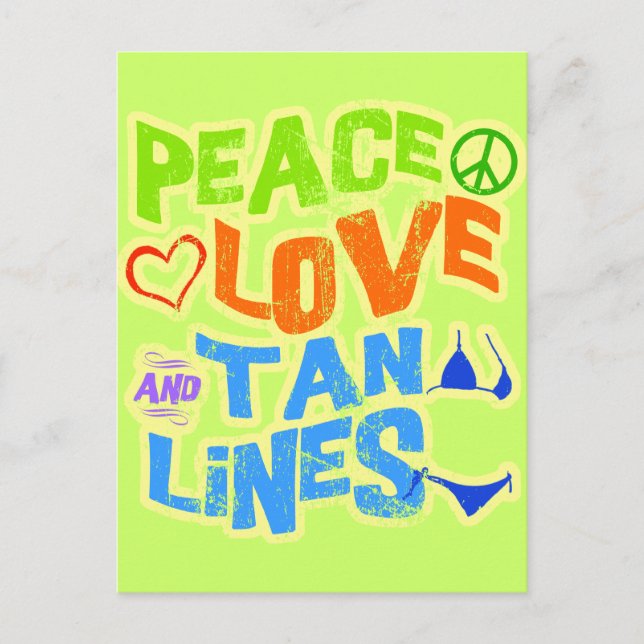 Postal Peace Love Tan Lines (Anverso)