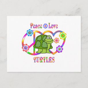 Postal Peace Love Turtles