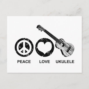 Postal Peace Love Ukulele