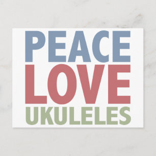 Postal Peace Love Ukuleles