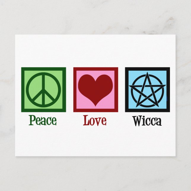 Postal Peace Love Wicca (Anverso)