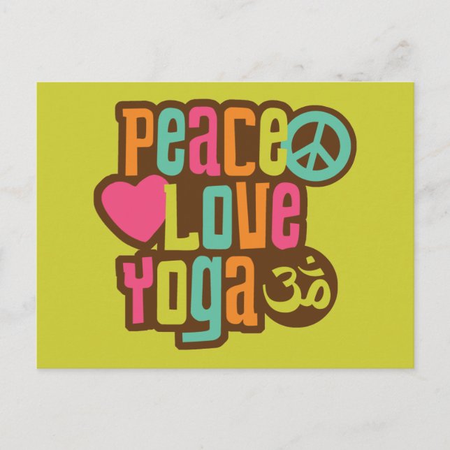 Postal Peace Love Yoga (Anverso)