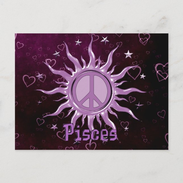 Postal Peace Sun Pisces (Anverso)