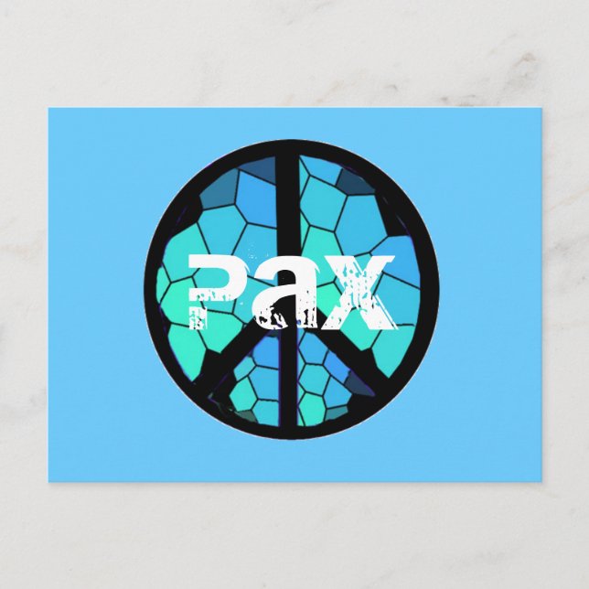 Postal Peace Symbol Pax Postcard (Anverso)