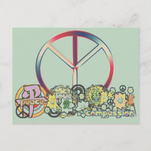 Postal peacelovecompasión