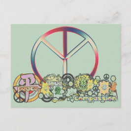 Postal peacelovecompasión