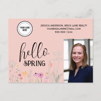 Postal Peach Hello Spring Real Estate Marketing