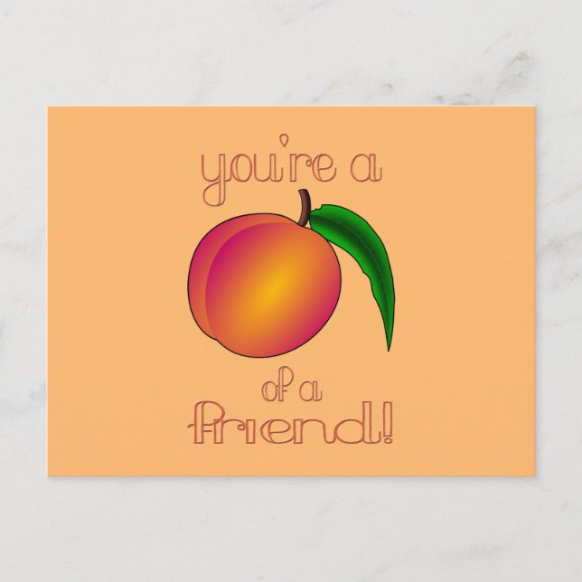 Postal Peach of a Friend (Anverso)
