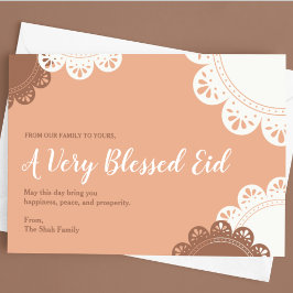 Postal Peach Ornate Floral Eid Al Fitr