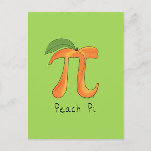 Postal Peach Pi Cute Math Pi Day