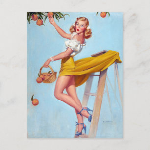 Postal Peaches Pin Up