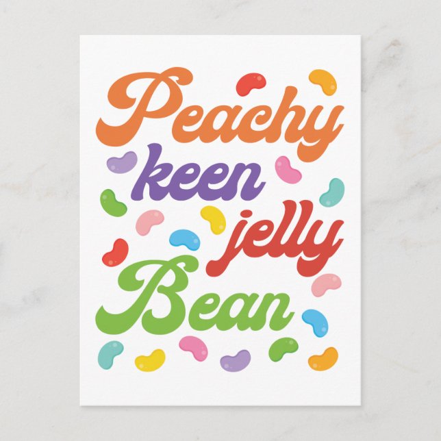 Postal Peachy Keen Jelly Bean Easter Candy Retro (Anverso)