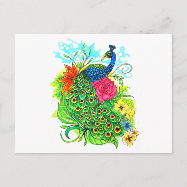Postal Peacock (Anverso)