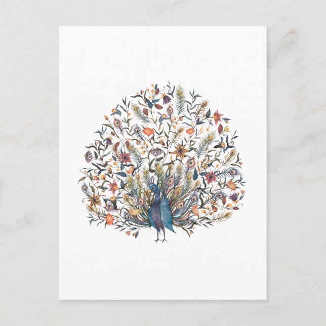 Postal Peacock acuático (Anverso)