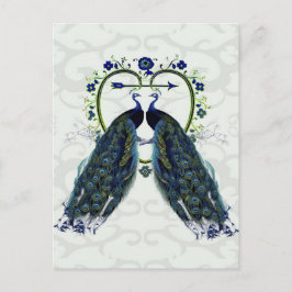 Postal PEACOCK amor corazón, peafoweather