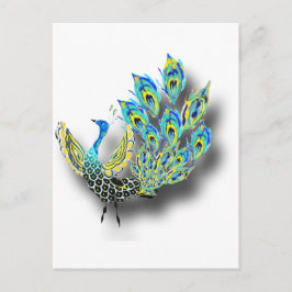 Postal Peacock de baile