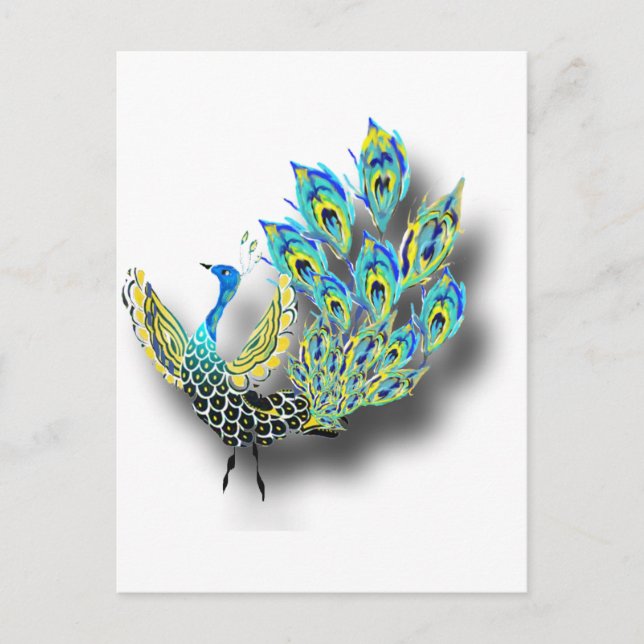 Postal Peacock de baile (Anverso)