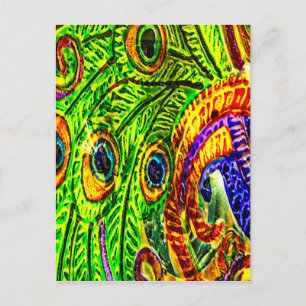 Postal Peacock Feathers