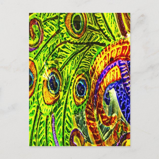 Postal Peacock Feathers (Anverso)