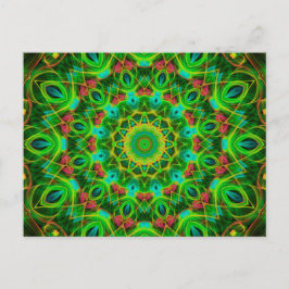 Postal Peacock Feathers Mandala