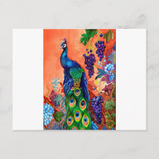 Postal Peacock Grape Artwork