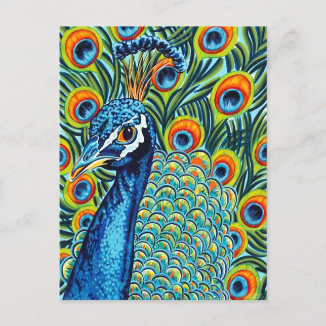 Postal Peacock I (Anverso)