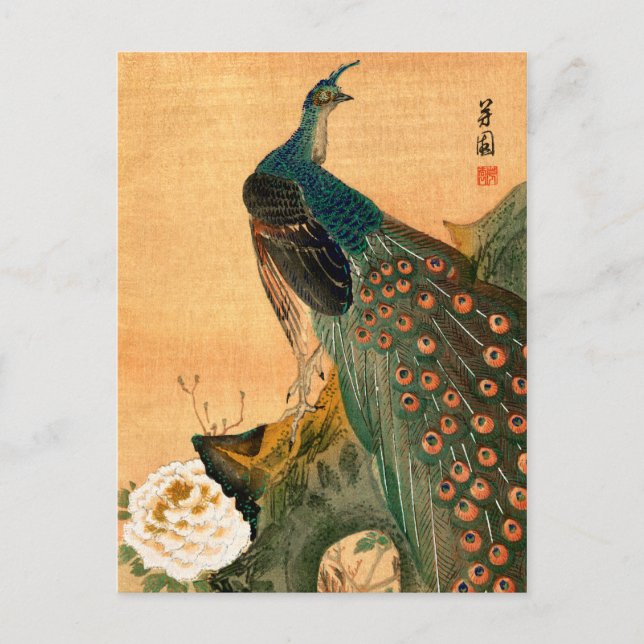 Postal Peacock japonés n.º 2 (Anverso)