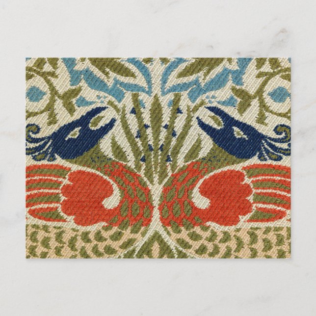 Postal Peacock, William Morris (Anverso)