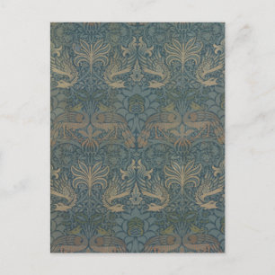 Postal Peacock y Dragón de William Morris