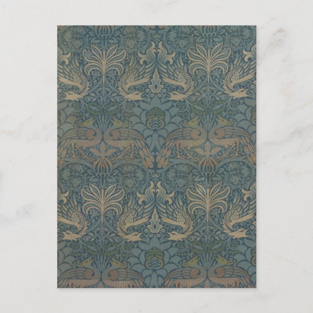 Postal Peacock y Dragón de William Morris (Anverso)