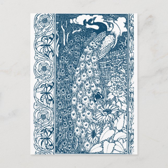 Postal Peacocks de Art Nouveau (Anverso)