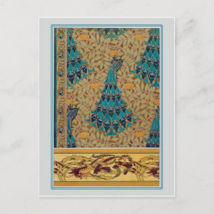 Postal Peacocks de Art Nouveau