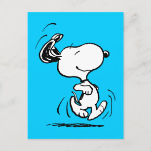 Postal Peanuts   Baile feliz de Snoopy