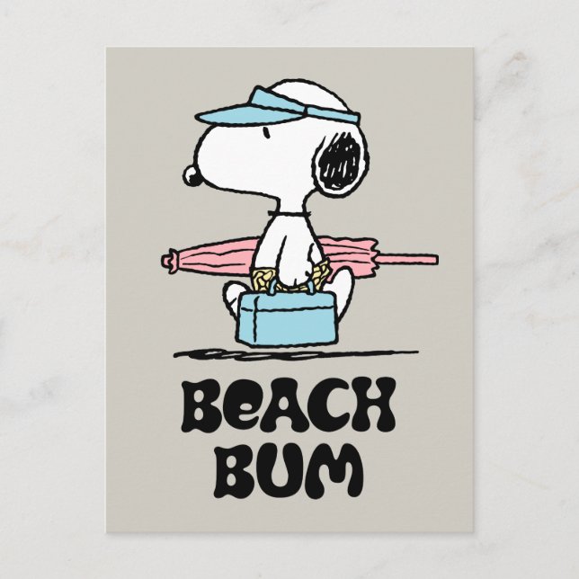 Postal PEANUTS | Beach Bum Snoopy (Anverso)