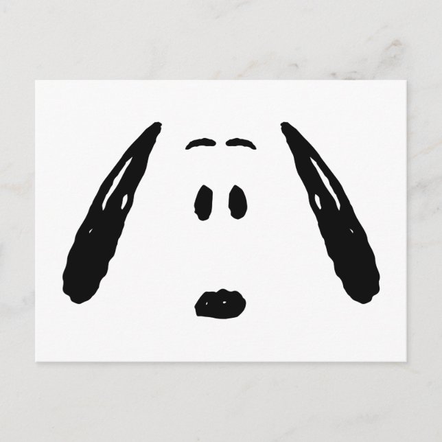 Postal Peanuts | Cara de Snoopy (Anverso)