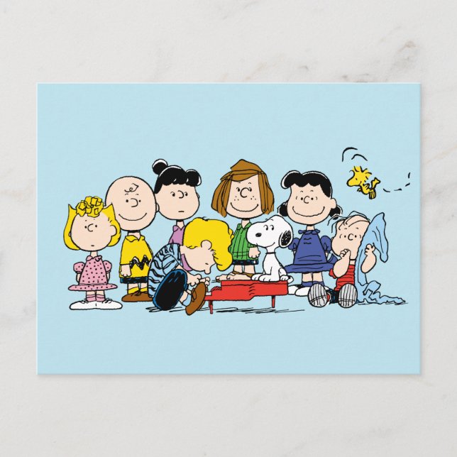 Postal Peanuts | Charlie Brown y pandilla (Anverso)