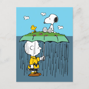 Postal Peanuts   Día Soleado Día Lluvioso Mitad y Mitad