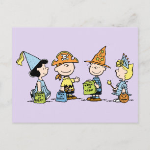 Postal Peanuts Halloween Truco o Trato