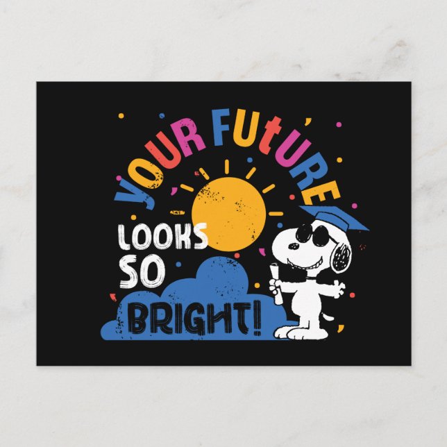 Postal Peanuts Snoopy Your Future Looks So Bright (Anverso)