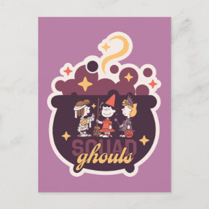 Postal Peanuts Squad Ghouls Caldero de Halloween