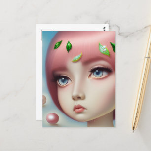 Postal Pearl Chica con ojos azules