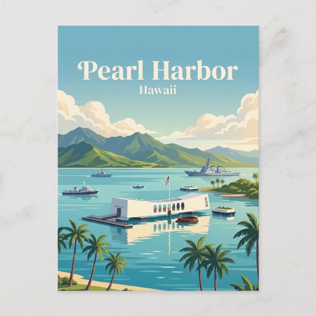 Postal Pearl Harbor Hawái (Anverso)