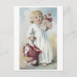 Postal Pearline Child con muñeca
