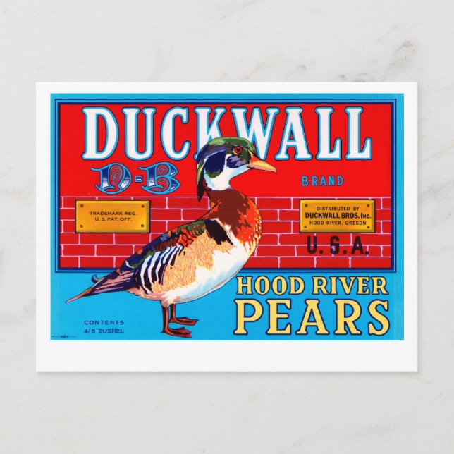 Postal Pears Duckwall Hood River (Anverso)