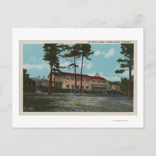 Postal Pebble Beach, CA - Del Monte Lodge View y (Anverso)